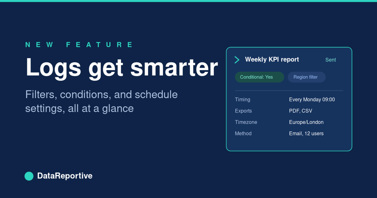 Logs Get Smarter: Filters, Conditions, and Schedule Settings at a Glance